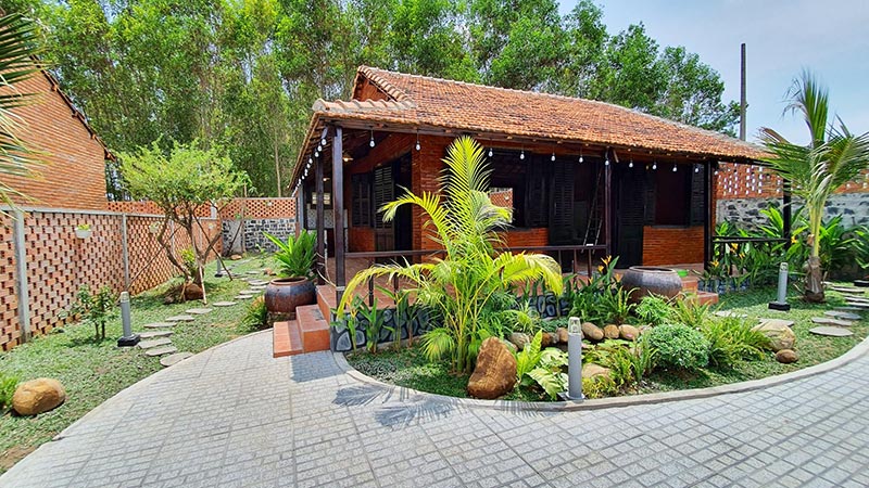 Bố trí sân vườn theo phong cách làng quê Việt 