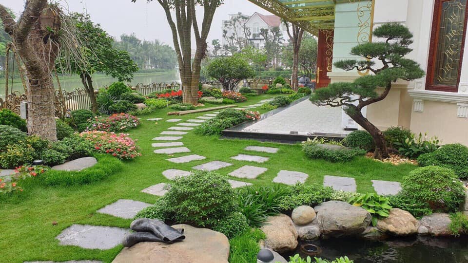 Sân vườn giúp điều hòa không khí